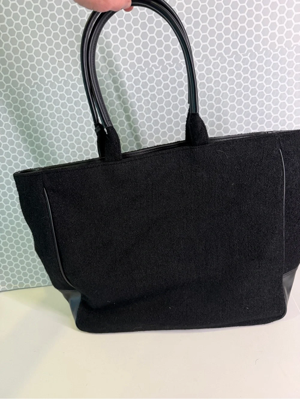 Givenchy Perfume Black Everyday Tote Handbag with Gold Accent